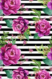 Black And White Striped Wallpaper Colorful Fabrics Digitally Printed By Spoonflower Pink Sunrise Black And White Stripes Flower Painting Flower Wallpaper Flower Background Iphone