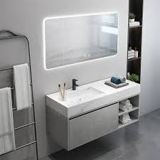 By ari kitchen and bath (2) 35 Floating Bathroom Vanity With Top Wall Mounted Vanity Cabinet Single Sink Vanity