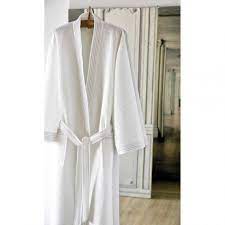 En maille nid d'abeilles 100 % coton. Peignoir Bain Col Kimono Coton Nid D Abeille 300 Grm Femme Ma Blanc Des Vosges Blanc 3 Suisses