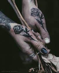 Two Black Roses On Thumbs Black Rose Tattoos On Both Thumbs Hand Tattoos For Guys Hand Tattoos For Women Hand Tattoos