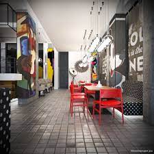 Pop Art Style In Interior Design Restaurant Interior Design Project By Master Project Pop Art Style In Interior Des Pop Art Decor Art Restaurant Interior Art