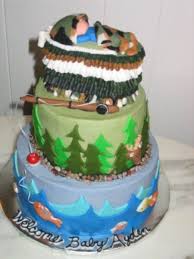 Couples Baby Shower W Hunting And Fishing Theme Baby Shower Fishing Fishing Baby Shower Theme Baby Shower Cakes For Boys