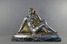 So don't use metal polish or solvents on any bronze or any water on indoor bronzes. Meditation Hard To Find Art Deco Double Patinated Bronze Sculpture By Joe Descomps Signed In The Bronze Foundry Mark Ln Par Art Art Deco Art Deco Sculpture