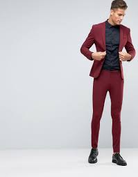 If you're still in two minds about dark red men suit and are thinking about choosing a similar product, aliexpress is a great place to compare prices and sellers. Asos Synthetic Super Skinny Suit Trousers In Dark Red For Men Lyst