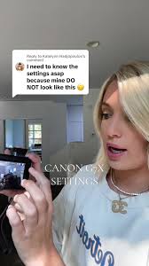 Replying to @Katelynn Hadjopoulos my canon g7x settings! summary: day time  SCN -1, flash