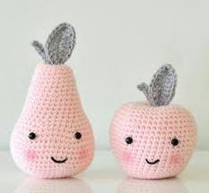 Elma Ve Armut Amigurumi Oyuncak Orme Olmayan Desenler Serbest Orgu Tig Desenleri