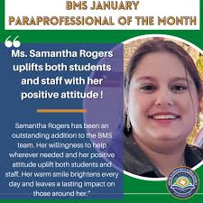 🎉 Congratulations to Brenham Middle School's Teacher, Paraprofessional,  and Student of the month!