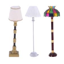 Baoblaze 3 Stucke Miniatur Stehlampe Led Licht Nachttisch Lampe