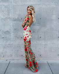 Roses Are Red Embroidered Maxi Dress Maxi Dress Rose Embroidered Dress Embroidered Maxi Dress