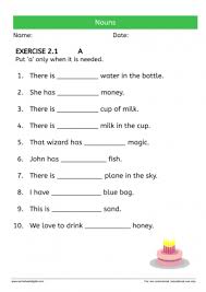 Something like 'juice' or 'information' is very hard to count individually! Countable Uncountable Nouns Worksheet Digital