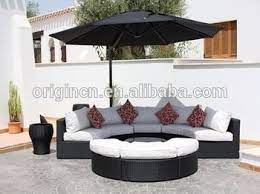 Elegant Half Round Garden Set Synthetic Rattan Sofa Outdoor Semi Circle Furniture Luxury Garden Furniture Round Couch Garden Sofa Set