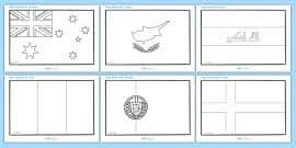 Flag of barbados coloring page. Flags Of The World Coloring Sheets Teacher Made