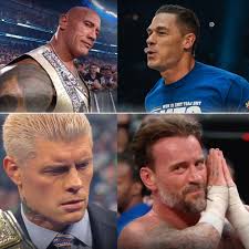 hear me out for a second.. Cody Rhodes The ROCK John Cena CM Punk fatal  four way at wrestlemania for the wwe title.