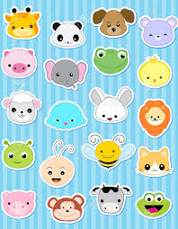 Cute Animal Face Sticker Collection Specially For Kids Face Stickers Sticker Collection Sticker Stock