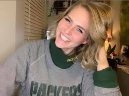 Brittany Falkers is all decked out for the Packers game!
