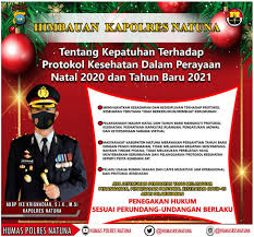 Selamat hari natal tahun 2020 dan selamat tahun baru 2021 bagi saudaraku sebangsa dan setanah air yang merayakannya, kata hadi dan idham dalam video tersebut. Perayaan Natal 2020 Dan Tahun Baru 2021 Ini Himbauan Kapolres Natuna Kabarterkini Co Id