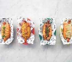 Hotdogs van hoogstaand en 100% scharrelvlees. Pin Pa Eat Amsterdam
