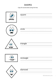 Tracing shapes worksheets like these can also be used as shapes coloring pages. Shapes Writing Practice English Esl Worksheets For Distance Learning And Physical Classrooms