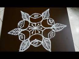 Simple Flower Kolam With 7 To 4 Interlaced Dots Youtube Colorful Rangoli Designs Rangoli Designs Images Rangoli Designs