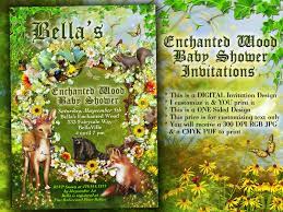 Enchanted Forest Shower Baby Shower Invitation Forest Theme Etsy