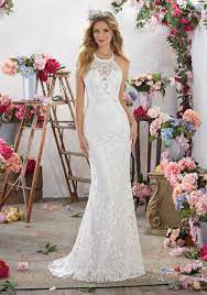 A jewel neckline is a rounded style that circles around the base of the neck and falls above the collarbone. Maybelle Wedding Dress Samantha S Boutique