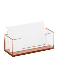 Sold and shipped by eforcity. Realspace Rose Gold Acrylic Business Card Holder Office Depot