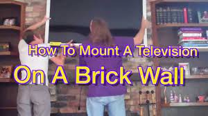 Mounting shelves on a brick wall may seem difficult at first, but with the right instructions, materials, and tools, it may not be as intimidating as you first thought. How To Mount A Tv On A Brick Wall Youtube