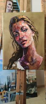 Pretty girl by Maria Kireev (2021) : Painting Acrylic