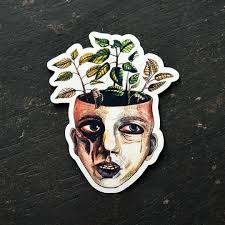 Creepy Plant Head Sticker