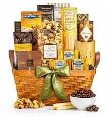 Send them a gift basket to raise their spirits! Golden Get Well Gift Basket Gifttree
