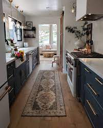 Amazing Galley Kitchen In Dark Night Sky Shaker Galley Kitchen Design Galley Kitchen Remodel Newly Remodeled Kitchens