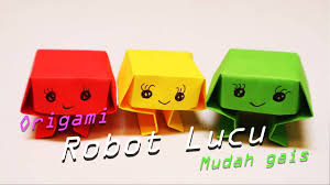 Origami origami paper origami art. Cara Membuat Robot Lucu Dari Kertas Origami Youtube