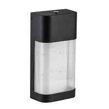 Commercial Electric 19 Watt Black Outdoor Integrated Led Classic Wall Pack Light With Dusk To Dawn Control Dw9582bk C The Home Depot Packing Light Motion Sensor Lights Wall Packs