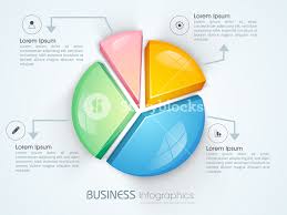 Glossy 3d Pie Chart Infographic Template Royalty Free Stock