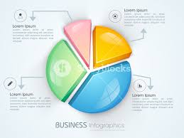 glossy 3d pie chart infographic template royalty free stock