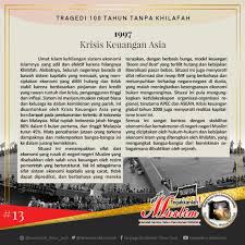 Sejarah krisis kegawatan ekonomi malaysia dan asia 1997 / 1998. Fareastern Muslimah Shariah Tragedi 100 Tahun Tanpa Khilafah 1997 Krisis Keuangan Asia Umat Islam Kehilangan Sistem Ekonomi Islamnya Yang Adil Dan Efektif Karena Hilangnya Khilafah Akibatnya Seluruh Negerinya Berada