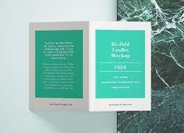 Download Free A7 Bi Fold Leaflet Brochure Greeting Card Mockup Psd Leaflet Leaflet Design Brochure