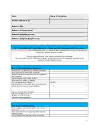 Best Employment Reference Checking Template Free Download