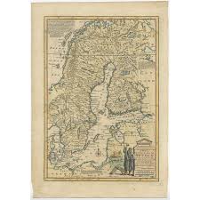 Antique map of africa by emanuel bowen. A New Accurate Map Of Sweden Bowen 1747