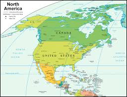 North America Map And Satellite Image
