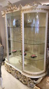 Shop for glass storage cabinet online at target. Casa Padrino Luxury Baroque Display Cabinet White Silver Gold 170 X 50 X H 215 Cm Magnificent Showcase With 2 Glass Doors And 2 Glass Shelves Baroque Furniture