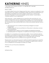 Best Lead Educator Cover Letter Examples Livecareer