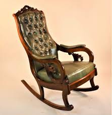 Details about dollhouse petit point antique rocking chair needlepoint miniature furniture. Circa 1835 English William Iv Mahogany Leather Rocking Chair Antiques Resources Chicago