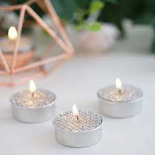Set Of 9 Metallic Silver Tea Light Candles Textured Design Dripless Candles In 2020 Dripless Candles Tea Light Candles Tea Lights