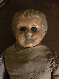 ANTIQUE TIN HEAD Minerva doll dressed Germany #6 Early 1900s $56.99