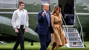 Barron Trump Towers Over Donald Melania During Air Force One Trip Hollywood Life