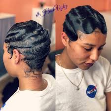 The alternative to classic finger waves also originated in the twenties. Hairvybz Goodvibes On Instagram Ladies Let Do Different Come Level Up Come Vybe Hair Hairvybz Labraider F Hair Styles Finger Waves Short Hair Hair Waves
