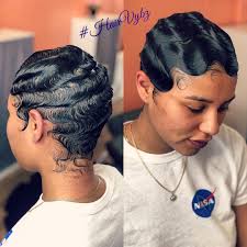 The short hairstyles demands low maintenance and you can stay comfortable in these styles as well. Hairvybz Goodvibes On Instagram Ladies Let Do Different Come Level Up Come Vybe Hair Hairvybz Labraider F Hair Styles Finger Waves Short Hair Hair Waves