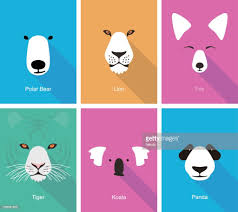 Animal Cartoon Face Flat Face Icon Vector Cartoon Animals Cartoon Faces Face Icon
