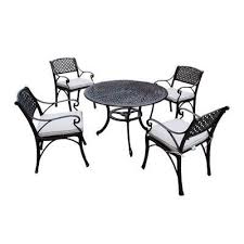 5 Piece Prato Cast Aluminium Dining Table Chair Set Aluminium Outdoor Furniture Balcony Table And Chairs Dining Table Chairs